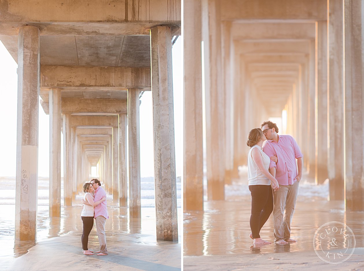 Scripps Seaside Forum Engagement, la jolla engagement, scripps pier, scripps pier portrait session, golden hour portraits, golden hour engagement session, natural light engagement photographers, beach engagement session