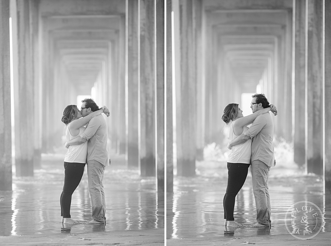 Scripps Seaside Forum Engagement, la jolla engagement, scripps pier, scripps pier portrait session, golden hour portraits, golden hour engagement session, natural light engagement photographers, beach engagement session