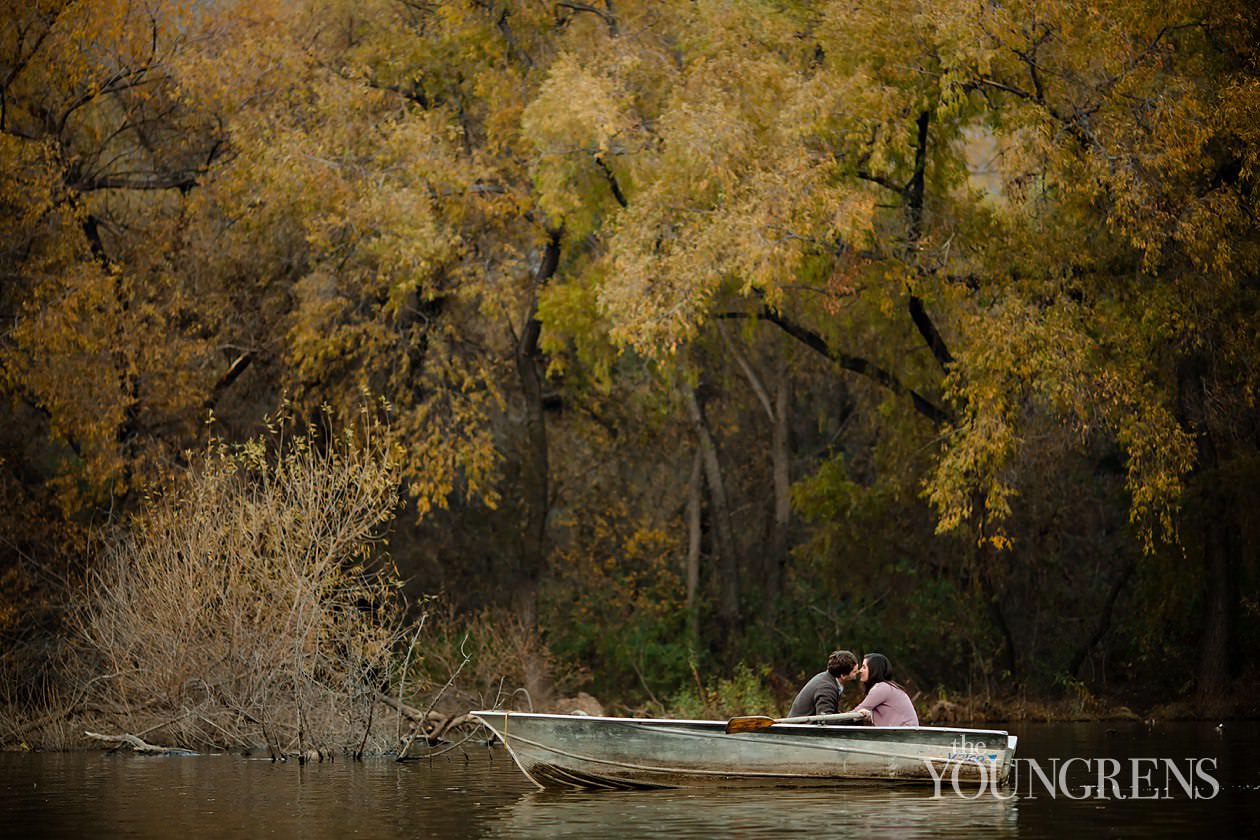 Jason and Elizabeth Engagement,Corona Lake engagement session, rowboat engagement, lake engagement, corona engagement session, fall engagement session