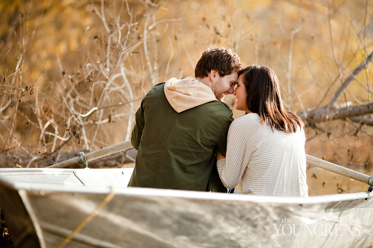 Jason and Elizabeth Engagement,Corona Lake engagement session, rowboat engagement, lake engagement, corona engagement session, fall engagement session