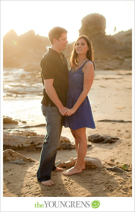 corona del mar engagement session, beach engagement session, beach portraits, beach photography, engagement photography