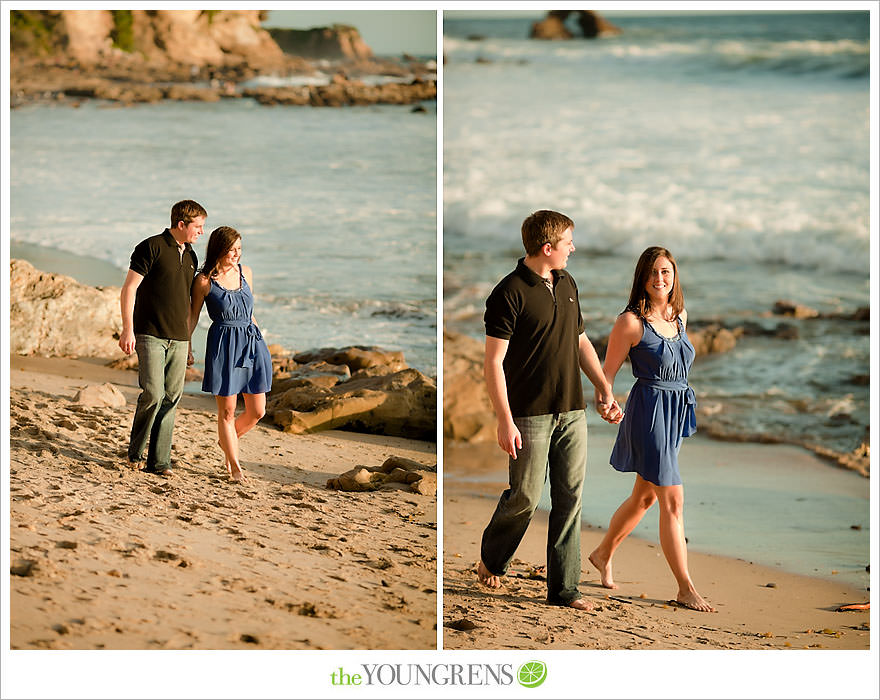 corona del mar engagement session, beach engagement session, beach portraits, beach photography, engagement photography