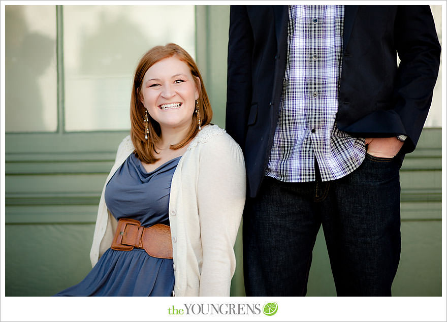 travel themed engagement session, san diego engagement session, engagement session with suitcases, san diego downtown engagement session, train station engagement session