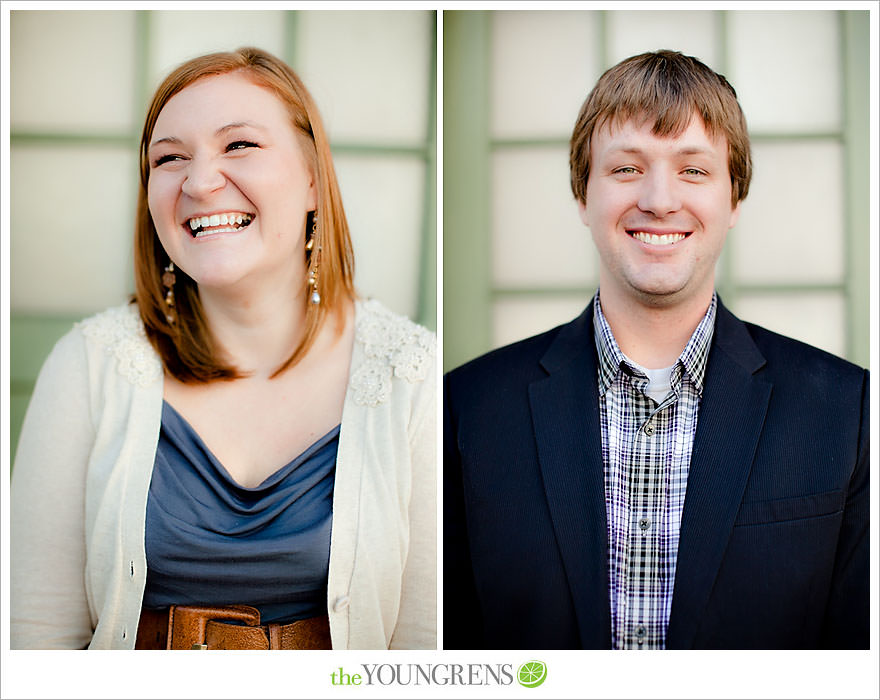 travel themed engagement session, san diego engagement session, engagement session with suitcases, san diego downtown engagement session, train station engagement session