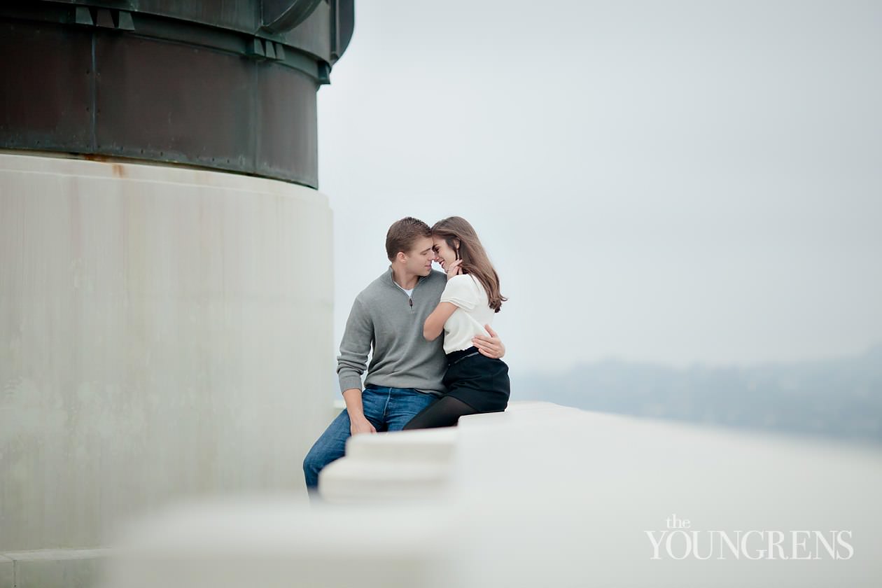 Los Angeles engagement, downtown Los Angeles engagement, enagagement at Los Angeles central library, library engagement, urban engagement, pink engagement, engagement with flowers, downtown engagement session