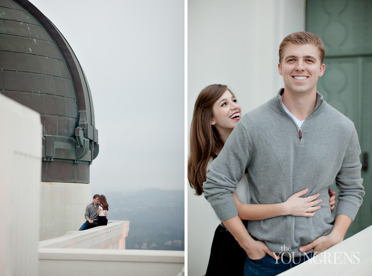 Los Angeles engagement, downtown Los Angeles engagement, enagagement at Los Angeles central library, library engagement, urban engagement, pink engagement, engagement with flowers, downtown engagement session