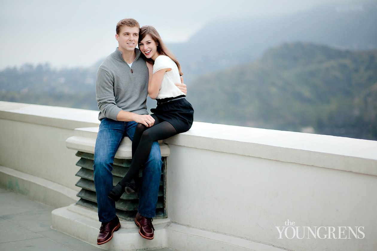 Los Angeles engagement, downtown Los Angeles engagement, enagagement at Los Angeles central library, library engagement, urban engagement, pink engagement, engagement with flowers, downtown engagement session