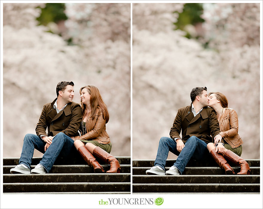 Seattle engagement session, University of Washington engagement, Washington engagement, Vans engagement, cherry blossoms engagement, cherry blossoms at University of Washington