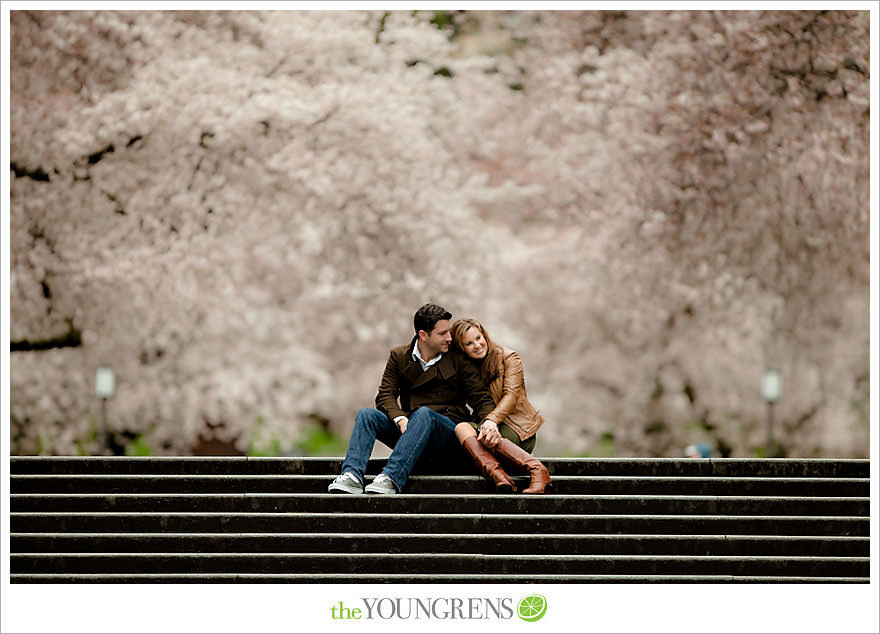 Seattle engagement session, University of Washington engagement, Washington engagement, Vans engagement, cherry blossoms engagement, cherry blossoms at University of Washington