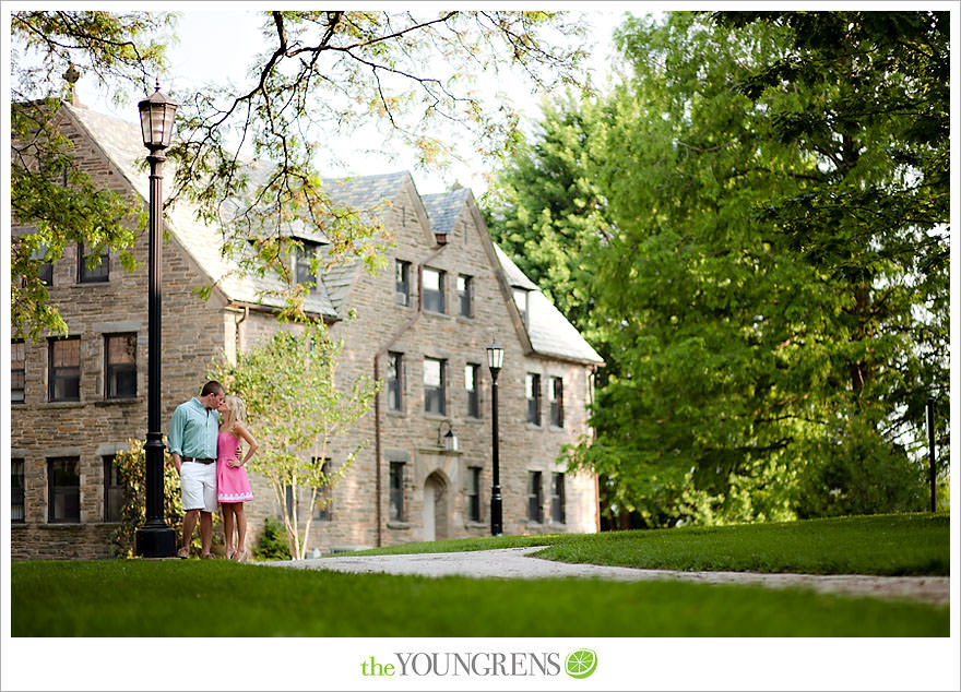 Villanova engagement session, philadelphia engagement session, university engagement session, engagement at Villanova University, college engagement, school-themed engagement, hot pink engagement, Sperry Top Sider engagement, engagement session with gold shoes, Up themed engagement