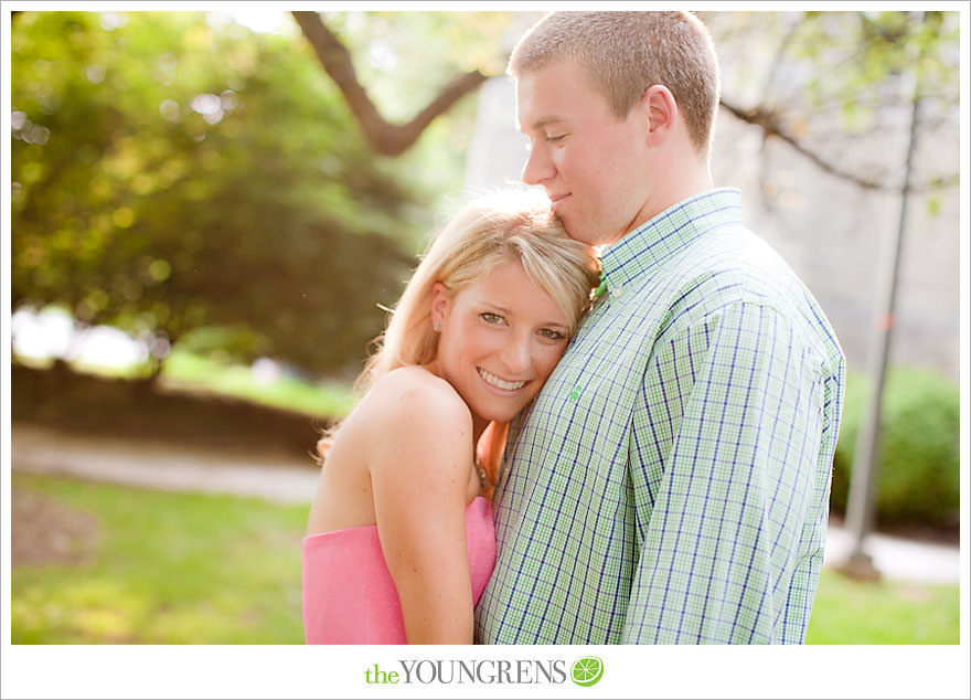 Villanova engagement session, philadelphia engagement session, university engagement session, engagement at Villanova University, college engagement, school-themed engagement, hot pink engagement, Sperry Top Sider engagement, engagement session with gold shoes, Up themed engagement