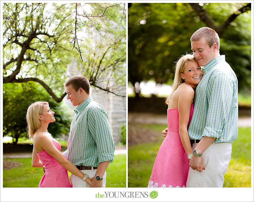 Villanova engagement session, philadelphia engagement session, university engagement session, engagement at Villanova University, college engagement, school-themed engagement, hot pink engagement, Sperry Top Sider engagement, engagement session with gold shoes, Up themed engagement