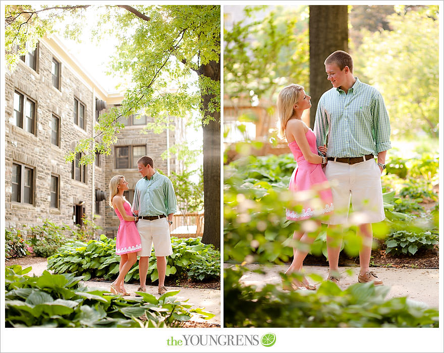 Villanova engagement session, philadelphia engagement session, university engagement session, engagement at Villanova University, college engagement, school-themed engagement, hot pink engagement, Sperry Top Sider engagement, engagement session with gold shoes, Up themed engagement