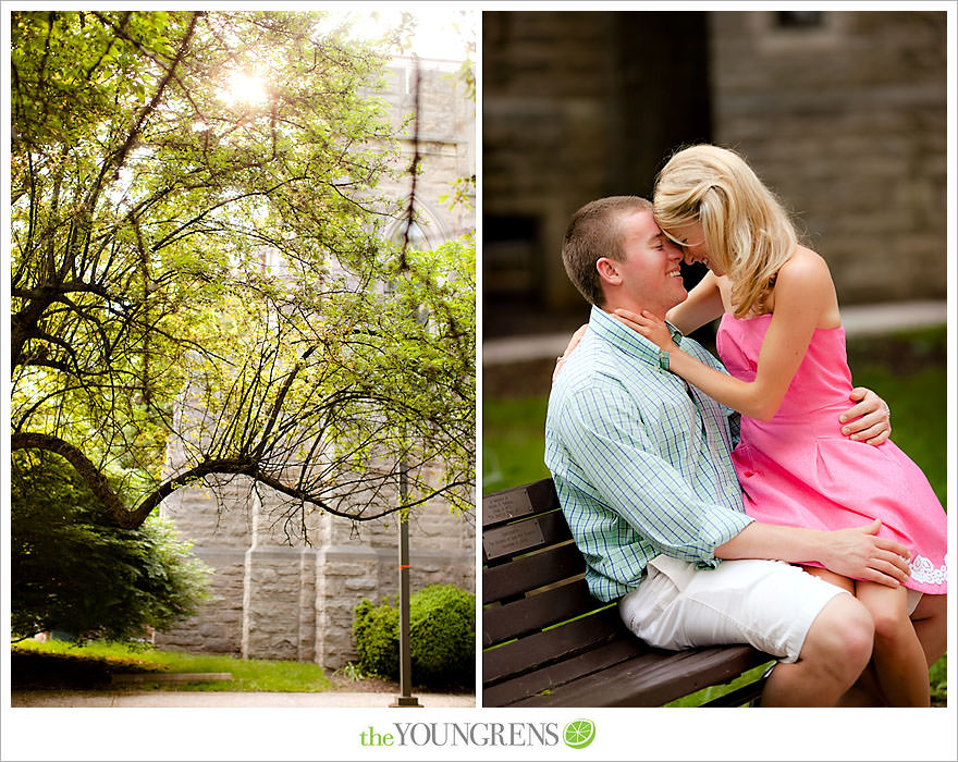 Villanova engagement session, philadelphia engagement session, university engagement session, engagement at Villanova University, college engagement, school-themed engagement, hot pink engagement, Sperry Top Sider engagement, engagement session with gold shoes, Up themed engagement