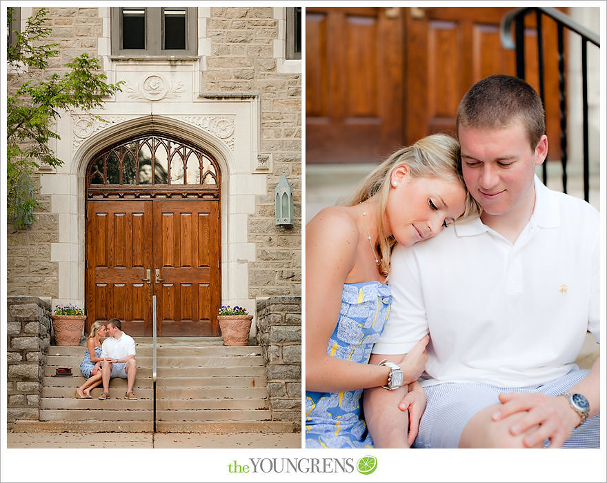 Villanova engagement session, philadelphia engagement session, university engagement session, engagement at Villanova University, college engagement, school-themed engagement, hot pink engagement, Sperry Top Sider engagement, engagement session with gold shoes, Up themed engagement