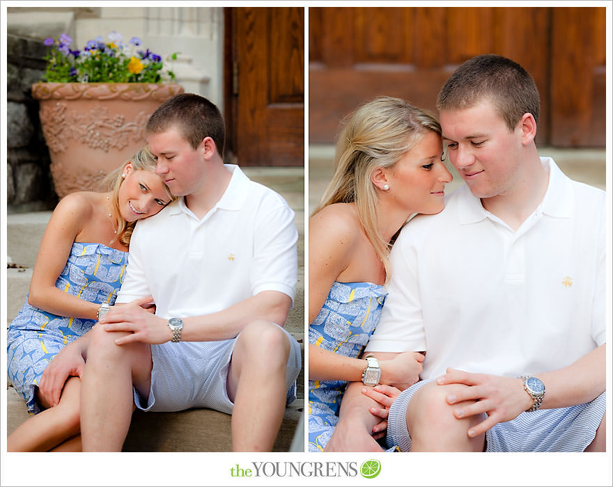 Villanova engagement session, philadelphia engagement session, university engagement session, engagement at Villanova University, college engagement, school-themed engagement, hot pink engagement, Sperry Top Sider engagement, engagement session with gold shoes, Up themed engagement