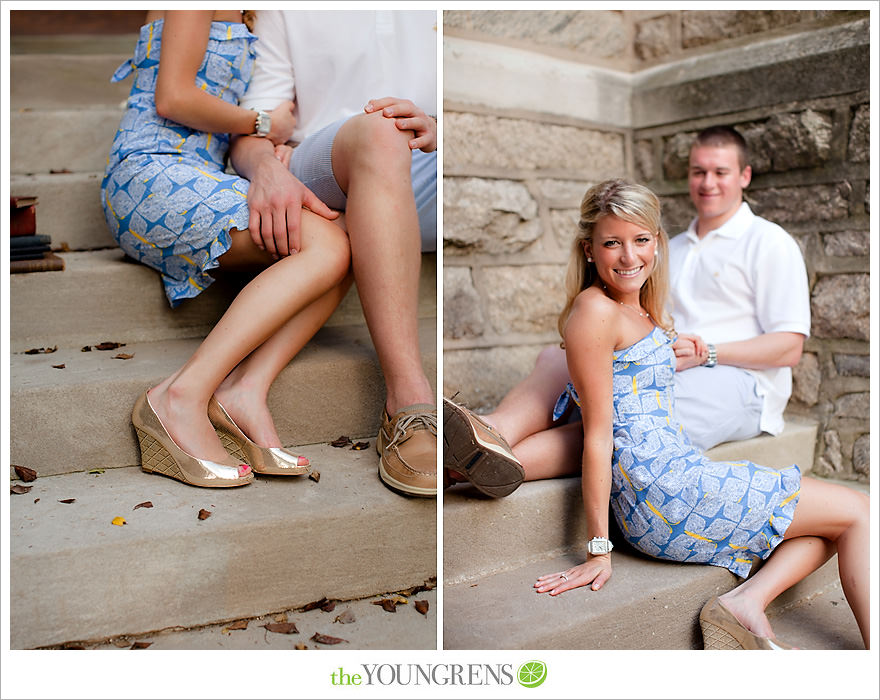 Villanova engagement session, philadelphia engagement session, university engagement session, engagement at Villanova University, college engagement, school-themed engagement, hot pink engagement, Sperry Top Sider engagement, engagement session with gold shoes, Up themed engagement