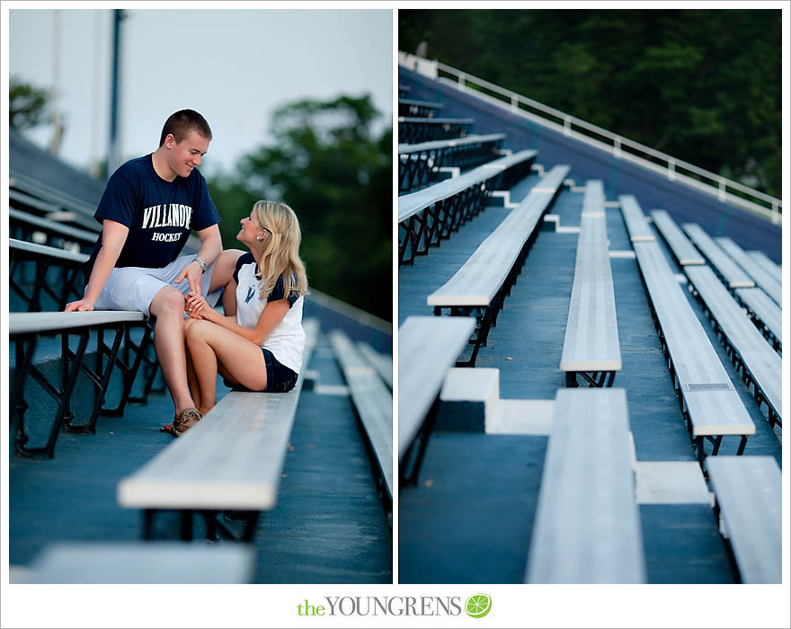 Villanova engagement session, philadelphia engagement session, university engagement session, engagement at Villanova University, college engagement, school-themed engagement, hot pink engagement, Sperry Top Sider engagement, engagement session with gold shoes, Up themed engagement