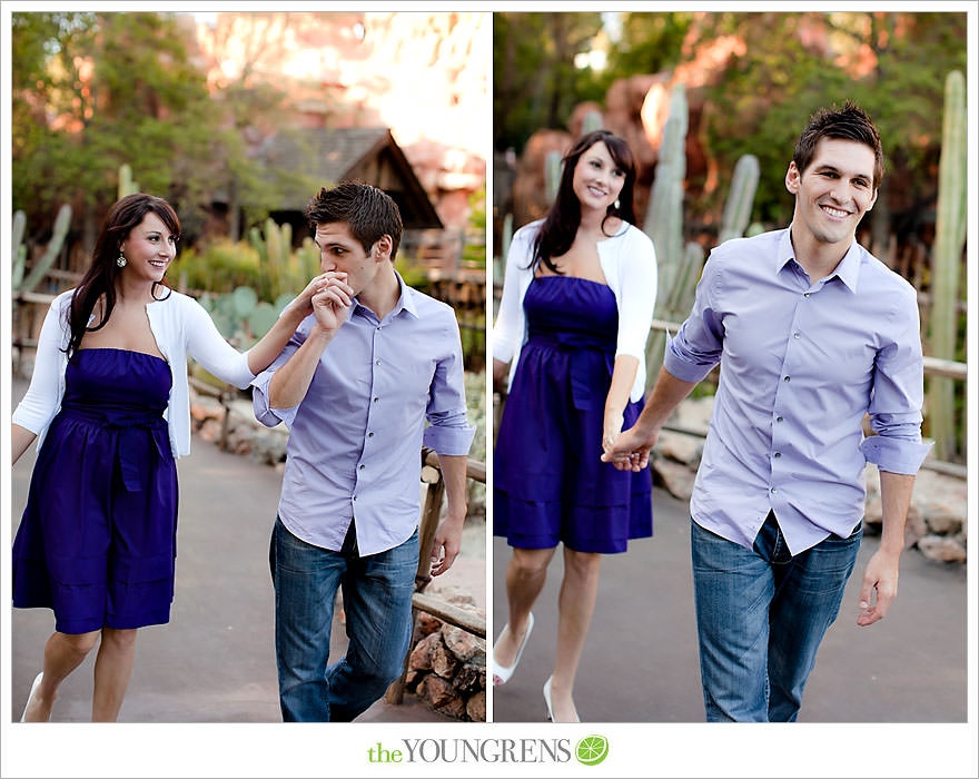 Disneyland engagement session, engagement at Disney, Disney themed engagement, theme park engagement session, engagement with Disney castle, cotton candy engagement