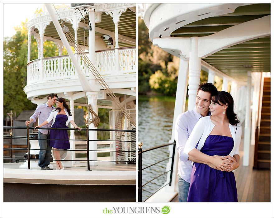 Disneyland engagement session, engagement at Disney, Disney themed engagement, theme park engagement session, engagement with Disney castle, cotton candy engagement