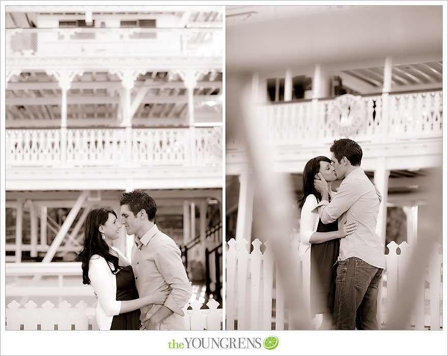 Disneyland engagement session, engagement at Disney, Disney themed engagement, theme park engagement session, engagement with Disney castle, cotton candy engagement