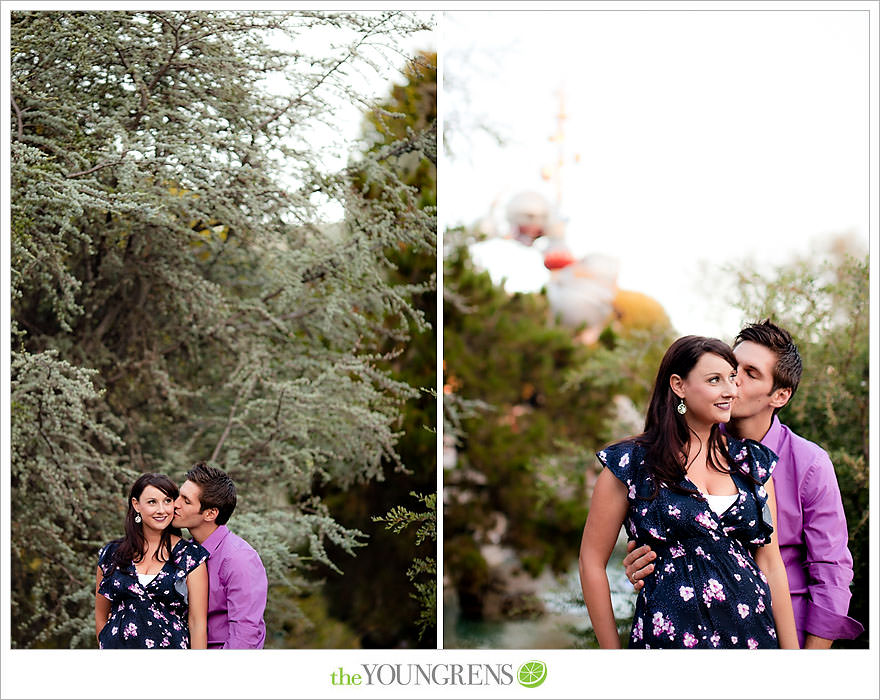 Disneyland engagement session, engagement at Disney, Disney themed engagement, theme park engagement session, engagement with Disney castle, cotton candy engagement, popcorn engagement