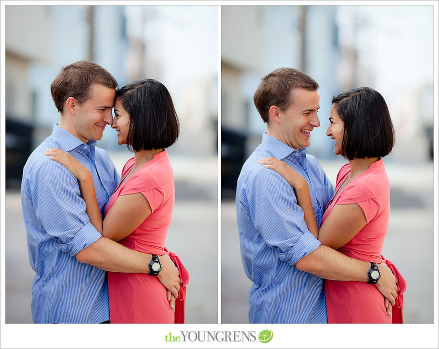 San Diego engagement session, beach engagement, engagement session on the beach, Mission Beach engagement, urban engagement, beach village engagement, engagement session in Mission Beach, enagement at South Mission Beach, jetty engagement, photos on the beach, photos on a jetty