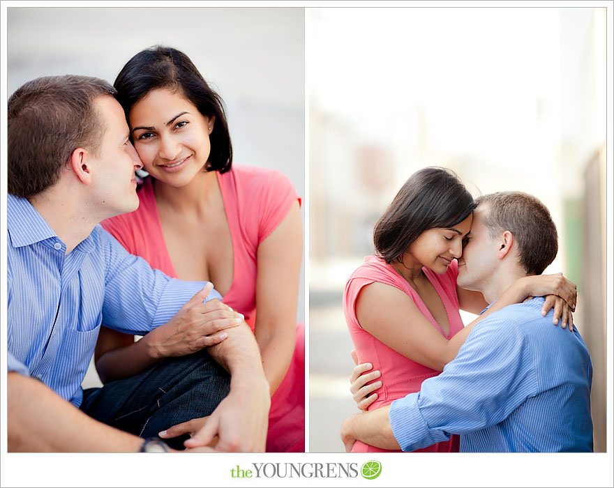 San Diego engagement session, beach engagement, engagement session on the beach, Mission Beach engagement, urban engagement, beach village engagement, engagement session in Mission Beach, enagement at South Mission Beach, jetty engagement, photos on the beach, photos on a jetty