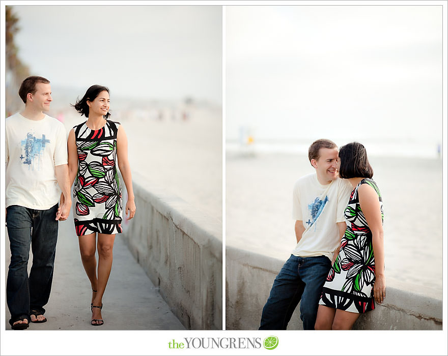 San Diego engagement session, beach engagement, engagement session on the beach, Mission Beach engagement, urban engagement, beach village engagement, engagement session in Mission Beach, enagement at South Mission Beach, jetty engagement, photos on the beach, photos on a jetty