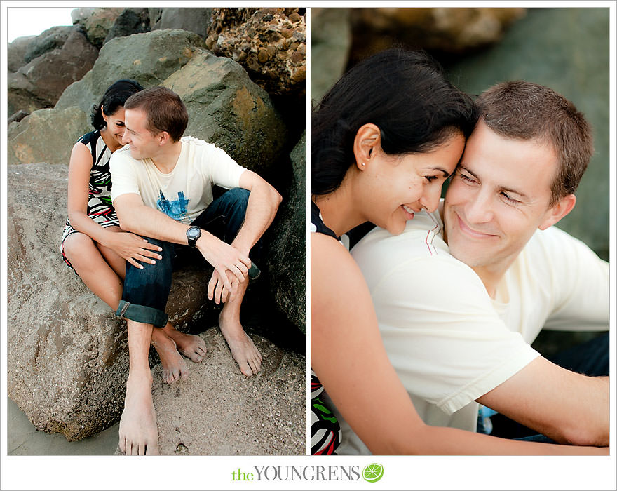 San Diego engagement session, beach engagement, engagement session on the beach, Mission Beach engagement, urban engagement, beach village engagement, engagement session in Mission Beach, enagement at South Mission Beach, jetty engagement, photos on the beach, photos on a jetty