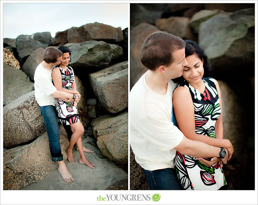 San Diego engagement session, beach engagement, engagement session on the beach, Mission Beach engagement, urban engagement, beach village engagement, engagement session in Mission Beach, enagement at South Mission Beach, jetty engagement, photos on the beach, photos on a jetty