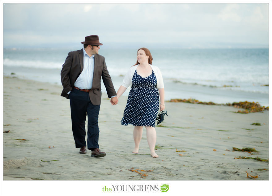 Coronado engagement session, beach engagement, San Diego engagement session, engagement with fodora, Coronado State Beach engagement session,