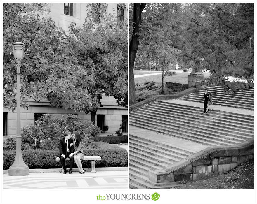 Philadelphia engagement session, Philadelphia Museum of Art engagement, formal engagement session, fall engagement session