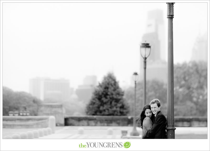 Philadelphia engagement session, Philadelphia Museum of Art engagement, formal engagement session, fall engagement session