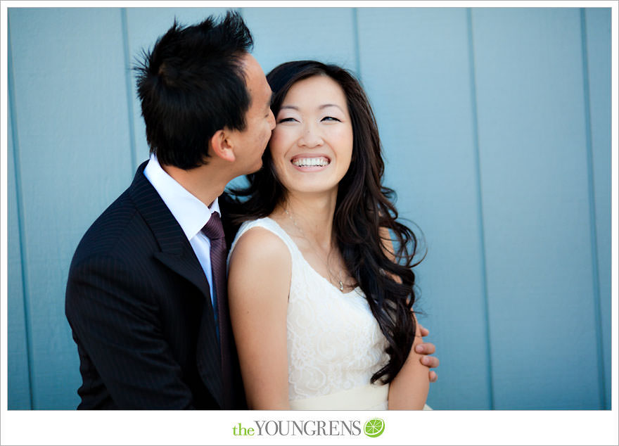 Balboa Island engagement session, carnival engagement session, beach engagement session, pier engagement session, sunset engagement photos, Newport Beach engagement session, arcade engagement session, Vietnamese engagement session