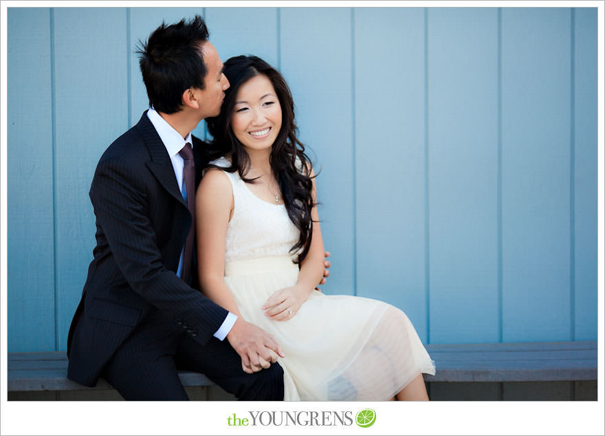 Balboa Island engagement session, carnival engagement session, beach engagement session, pier engagement session, sunset engagement photos, Newport Beach engagement session, arcade engagement session, Vietnamese engagement session