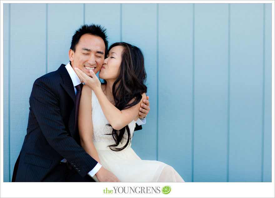 Balboa Island engagement session, carnival engagement session, beach engagement session, pier engagement session, sunset engagement photos, Newport Beach engagement session, arcade engagement session, Vietnamese engagement session