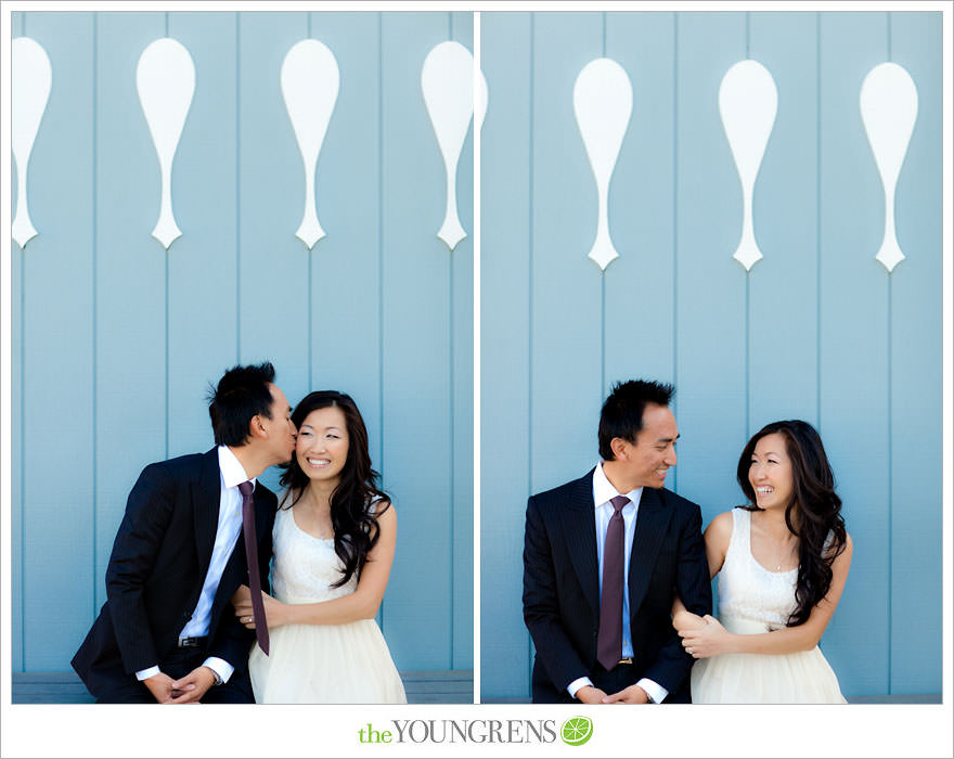 Balboa Island engagement session, carnival engagement session, beach engagement session, pier engagement session, sunset engagement photos, Newport Beach engagement session, arcade engagement session, Vietnamese engagement session