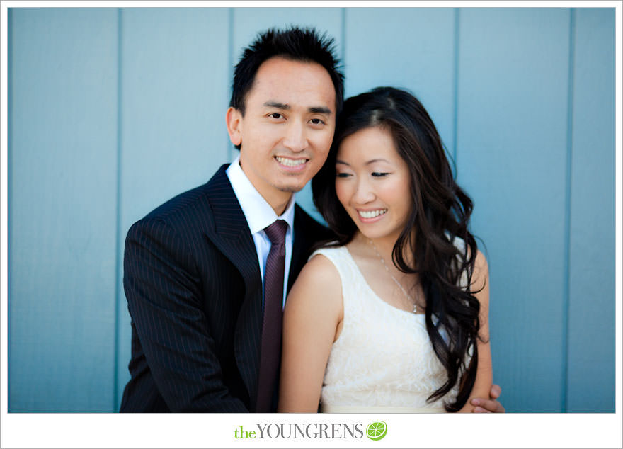 Balboa Island engagement session, carnival engagement session, beach engagement session, pier engagement session, sunset engagement photos, Newport Beach engagement session, arcade engagement session, Vietnamese engagement session