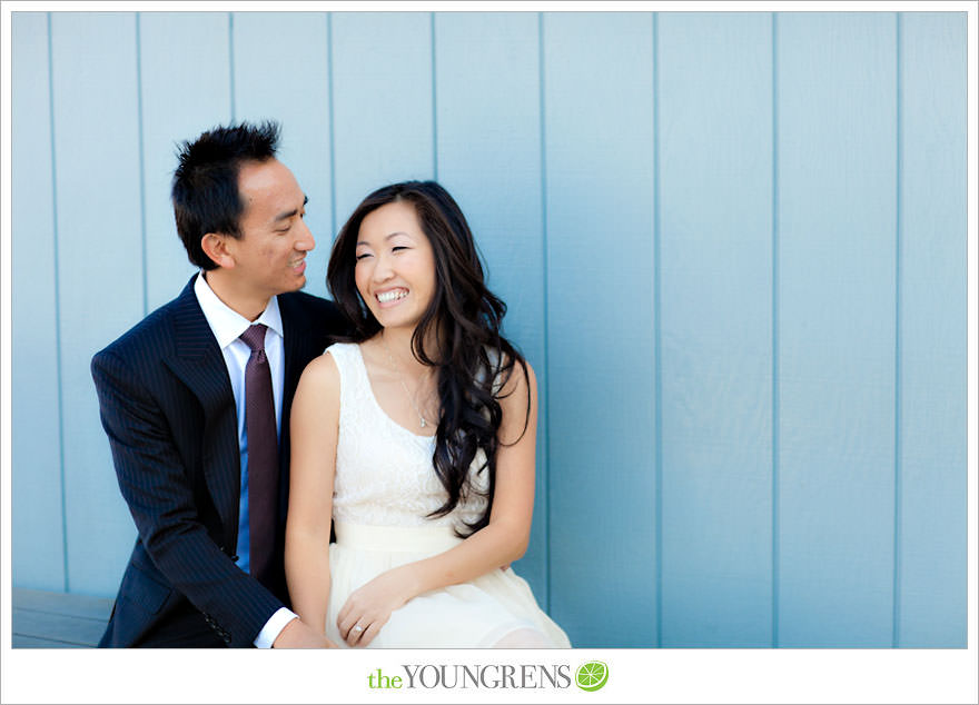 Balboa Island engagement session, carnival engagement session, beach engagement session, pier engagement session, sunset engagement photos, Newport Beach engagement session, arcade engagement session, Vietnamese engagement session