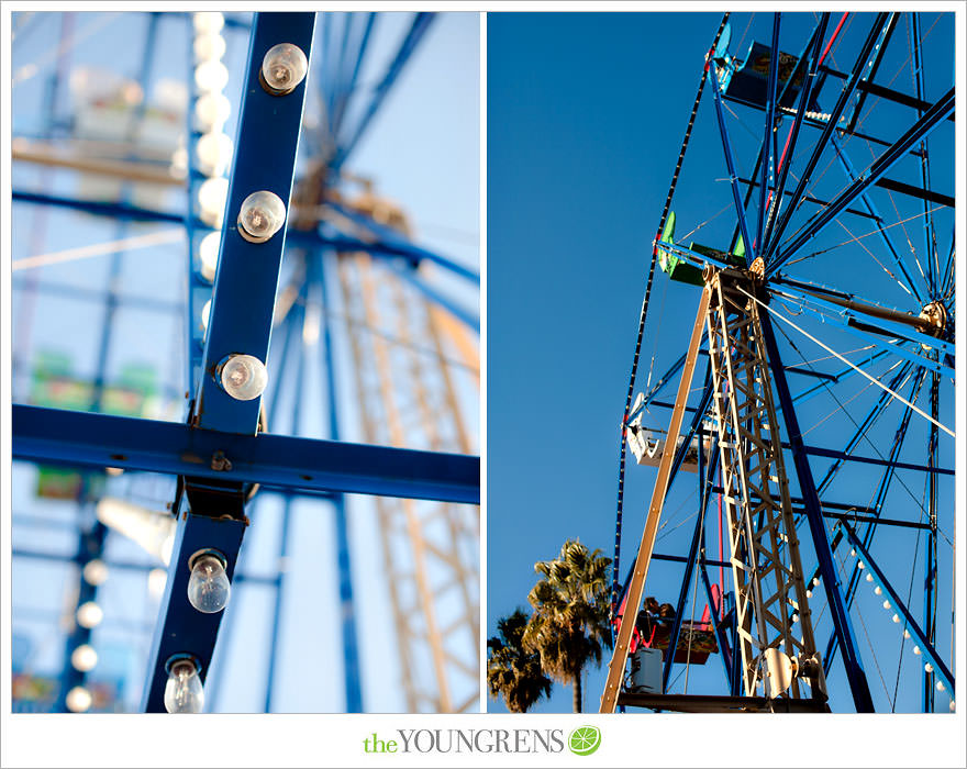 Balboa Island engagement session, carnival engagement session, beach engagement session, pier engagement session, sunset engagement photos, Newport Beach engagement session, arcade engagement session, Vietnamese engagement session