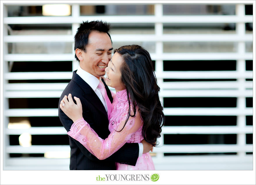 Balboa Island engagement session, carnival engagement session, beach engagement session, pier engagement session, sunset engagement photos, Newport Beach engagement session, arcade engagement session, Vietnamese engagement session