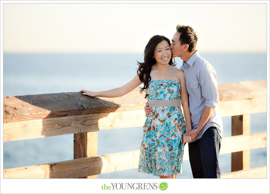 Balboa Island engagement session, carnival engagement session, beach engagement session, pier engagement session, sunset engagement photos, Newport Beach engagement session, arcade engagement session, Vietnamese engagement session