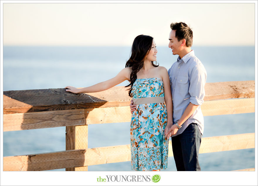 Balboa Island engagement session, carnival engagement session, beach engagement session, pier engagement session, sunset engagement photos, Newport Beach engagement session, arcade engagement session, Vietnamese engagement session