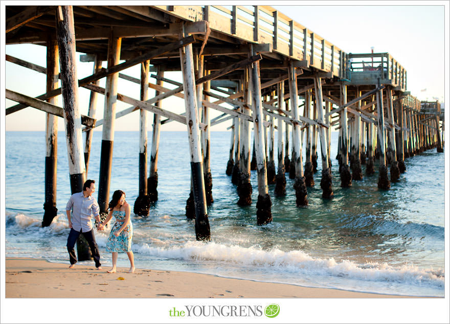 Balboa Island engagement session, carnival engagement session, beach engagement session, pier engagement session, sunset engagement photos, Newport Beach engagement session, arcade engagement session, Vietnamese engagement session