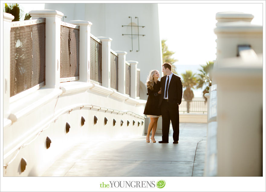 Huntington Beach engagement session, Huntington Beach Hyatt engagement session, hotel engagement session, urban engagement session, formal engagement session, beach engagement session, Orange County engagement session, pier engagement session, sunset engagement photos