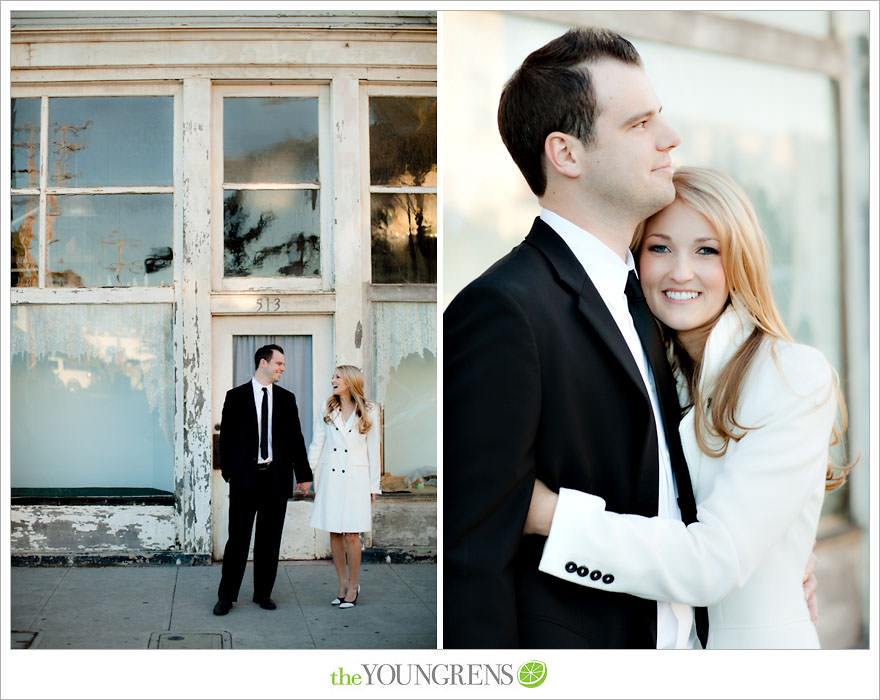 Huntington Beach engagement session, Huntington Beach Hyatt engagement session, hotel engagement session, urban engagement session, formal engagement session, beach engagement session, Orange County engagement session, pier engagement session, sunset engagement photos