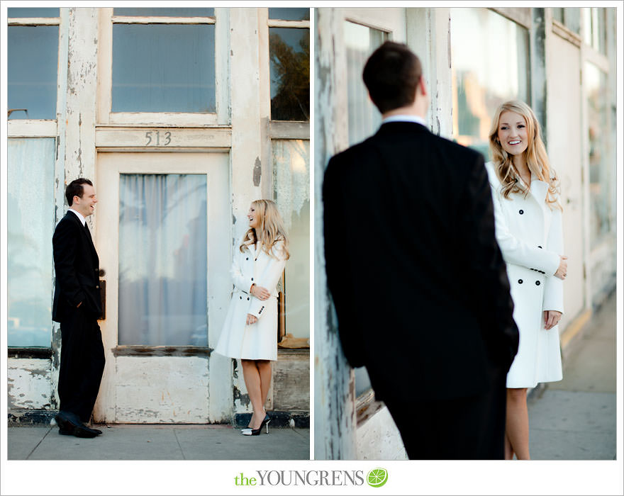 Huntington Beach engagement session, Huntington Beach Hyatt engagement session, hotel engagement session, urban engagement session, formal engagement session, beach engagement session, Orange County engagement session, pier engagement session, sunset engagement photos