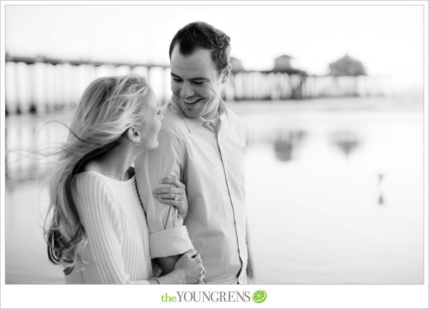 Huntington Beach engagement session, Huntington Beach Hyatt engagement session, hotel engagement session, urban engagement session, formal engagement session, beach engagement session, Orange County engagement session, pier engagement session, sunset engagement photos