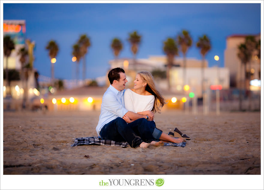 Huntington Beach engagement session, Huntington Beach Hyatt engagement session, hotel engagement session, urban engagement session, formal engagement session, beach engagement session, Orange County engagement session, pier engagement session, sunset engagement photos